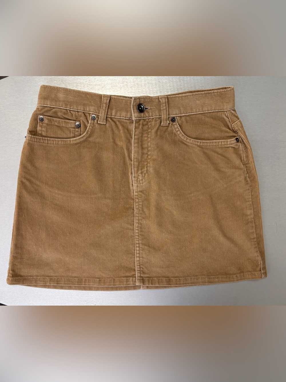 Calvin Klein Tan Corduroy Mini Skirt S